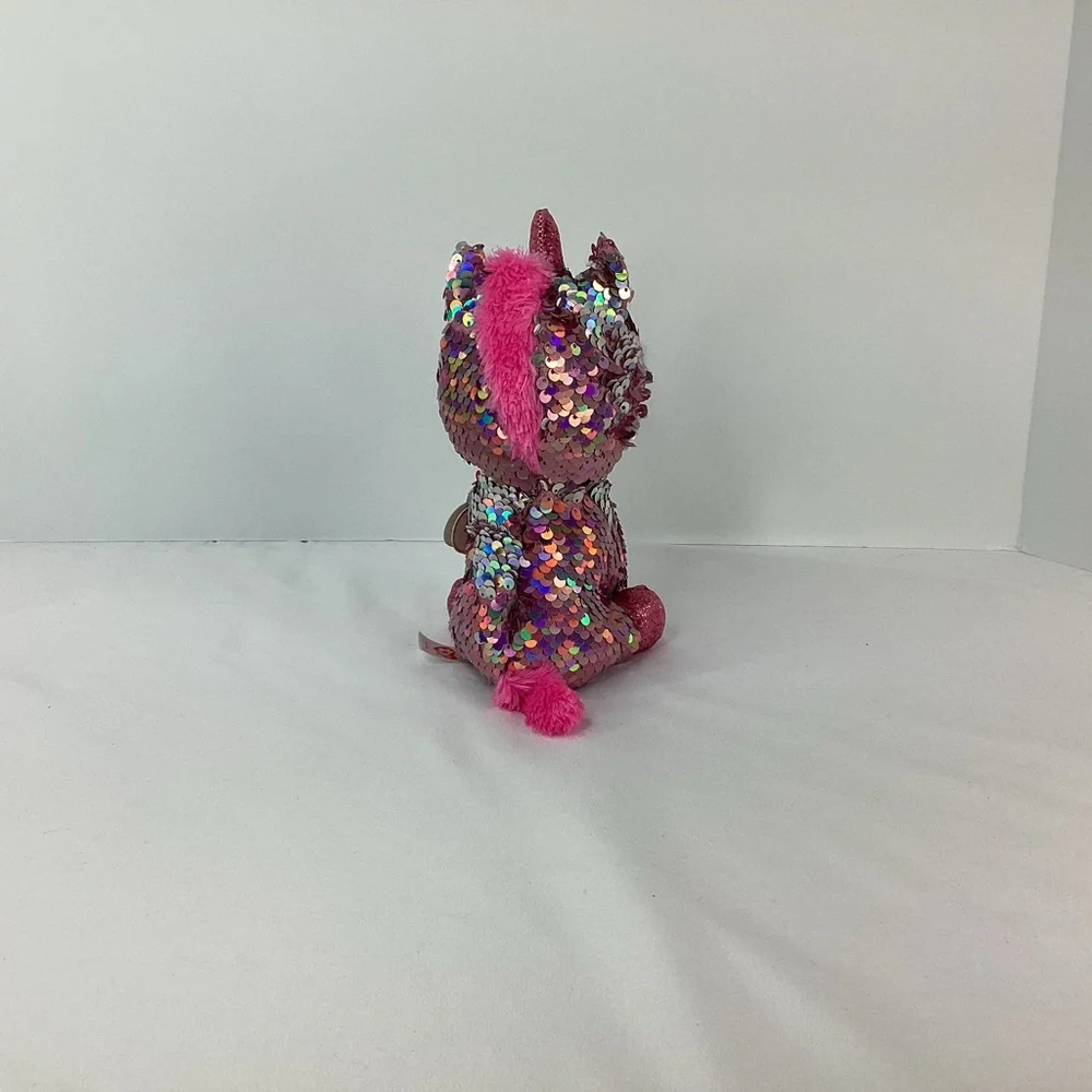 TY Flippables Sequin Plush Sparkle 6" Unicorn Flips Color Change Stuffed Animal - Picture 5 of 14